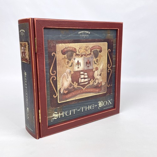 SHUT THE BOX Brettspiel Bücherregal Edition Front Veranda Klassiker Holzkiste komplett - Bild 7 von 16
