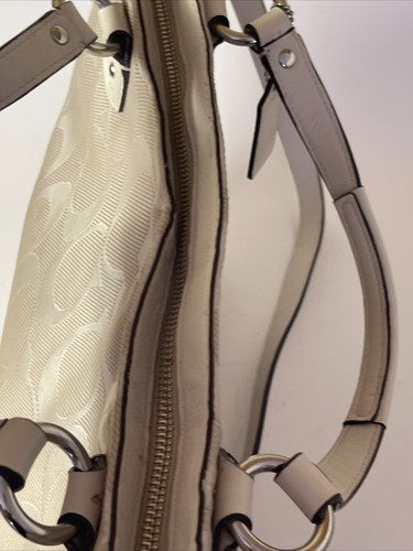 COACH PEARL LEATHER BAG TOTE SHOULDER PURSE SATCHEL A1473-F28901 - Picture 9 of 14