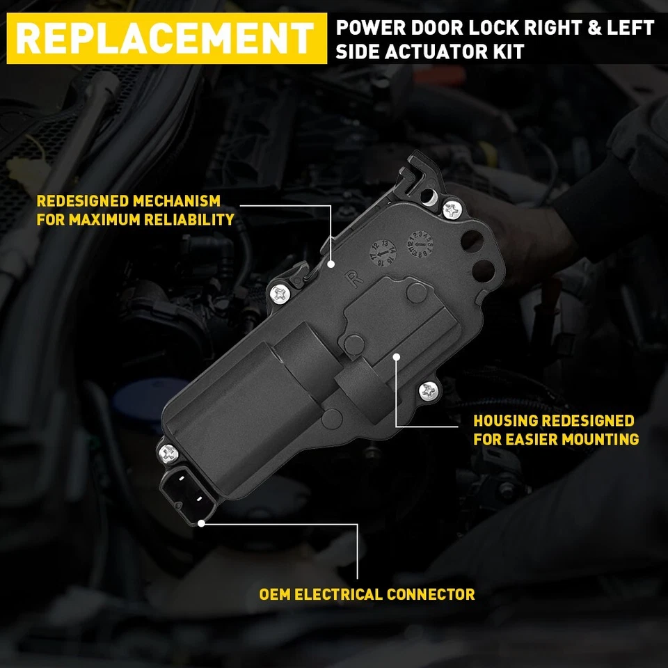 Actuador de bloqueo de puerta eléctrico izquierdo y derecho para Ford F150 F250 F350 Lincoln Mercury Foto 4 de 4
