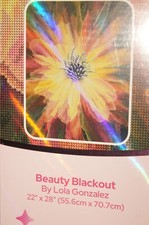 Diamond Art Club DIY Round Kit BEAUTY BLACKOUT Flower by Lola Gonzalez 22x28 NEW