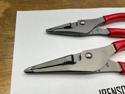 Snap-On Tools USA NEW 2pc RED 7" & 9" Soft Grip Long Nose Slip Joint Pliers Set - Picture 7 of 7