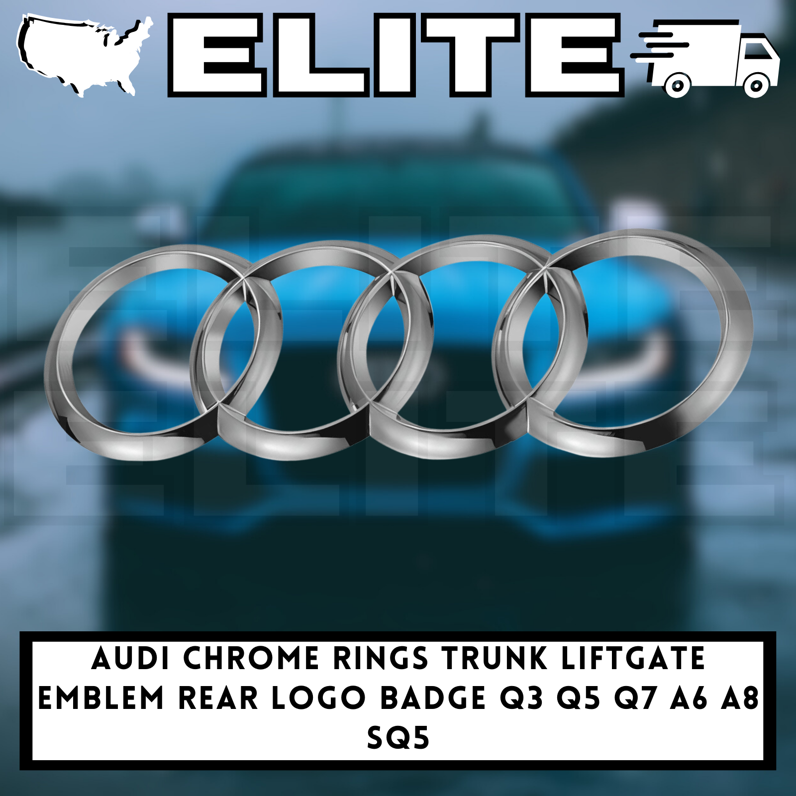 Logo SQ5 Badge Emblème Autocollant Hayon Arriere Metal - France