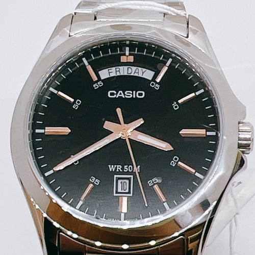 CASIO STANDARD MTP-1370D-1A2 Quartz Black Dial Analog Round From Japan 39.8mm - Picture 11 of 15