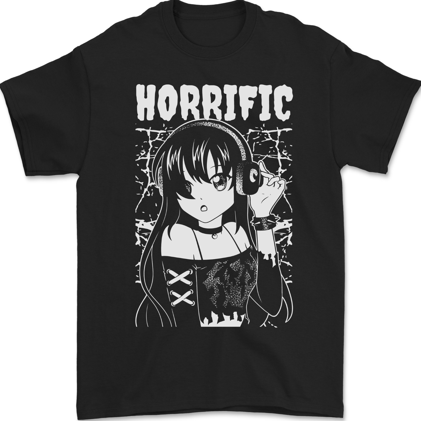 Anime Horrific Hombre Gildan Algodón Camiseta