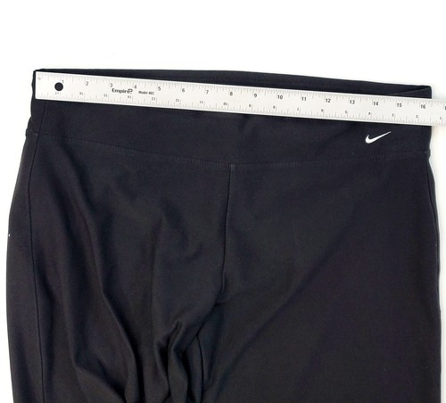 NIKE Dri-Fit Girls LARGE 12-14 Exercise Yoga PANTS BLACK Flare Athletic Leggings - Picture 5 of 10