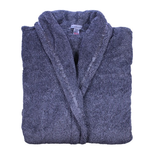 Womens Charcoal Fleck Bathrobe Slenderella Super Soft Fleece Wrap Dressing Gown - Picture 8 of 17