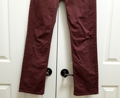 Boys Wrangler Burgundy Mid Rise Elastic Waistband Straight Cut Pants Jeans Sz 16 - Picture 5 of 6