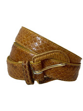 Women's Belt Genuine Snake Copper shades Large 91 cm/36 inch Covered Buckle