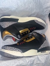 Nike Air Jordan 3 Retro Black Cement Gold CK9246-067 Women’s Size 7