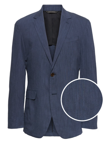 Banana Republic Herren Slim Fit Marineblau Streifen Blazer Gefüttert Größe 38S NEU RT $ 200 - Bild 2 von 22