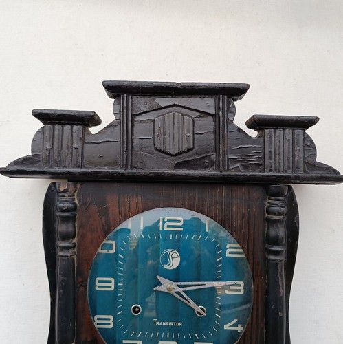 Antico Originale TRANSISTOR Orologio da Collezione Vintage Raro Orologio da Parete a Pendolo. - Foto 10 di 16