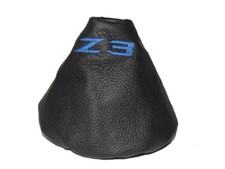 Schaltmanschette Fur BMW Z3 1995-2002 Schwarz Leder Blau Stickerei