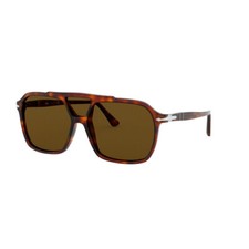 Persol PO3223S Square Sunglasses, Havana/Brown, 2 5/16in