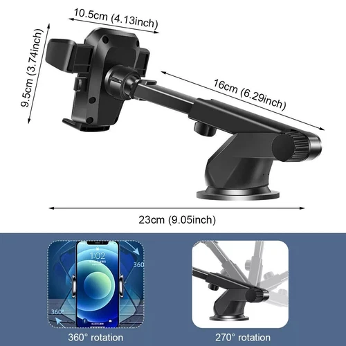 Car Phone Holder Dashboard Windshield Phone Mount Universal for iPhone Samsung - Picture 11 of 12