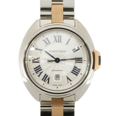 Clé de Cartier W2CL0004 Stainless Steel Silver Pink Gold Ladies Watch  [U0902] | eBay