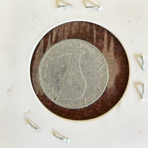 1955 5 Lire Italy REPVBBLICA ITALIANA Dolphin Sleeved - Picture 2 of 2