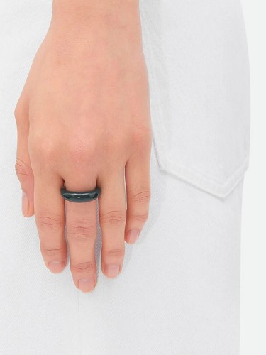 (SIN IMPUESTO ADUANERO) BOTTEGA VENETA Columna Verde y Oro Plata Anillo Redondo 9 EE. UU. / 19 - Imagen 2 de 11