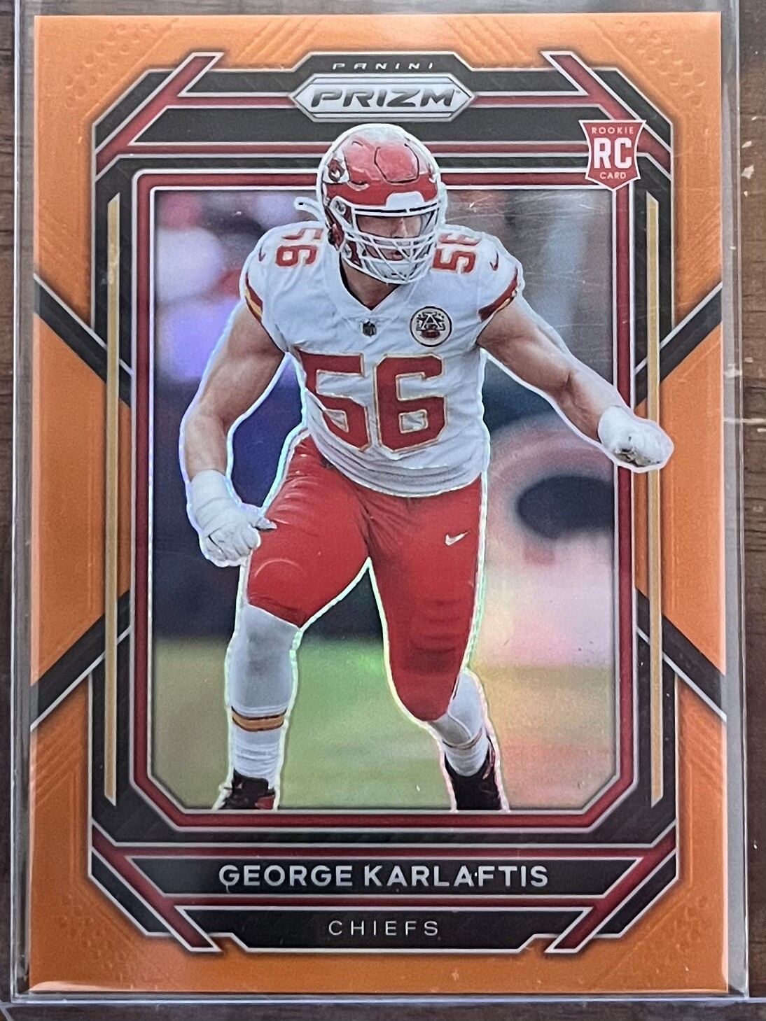 2022 Prizm George Karlaftis Rookie RC Orange /249 Chiefs Parallel SP #378