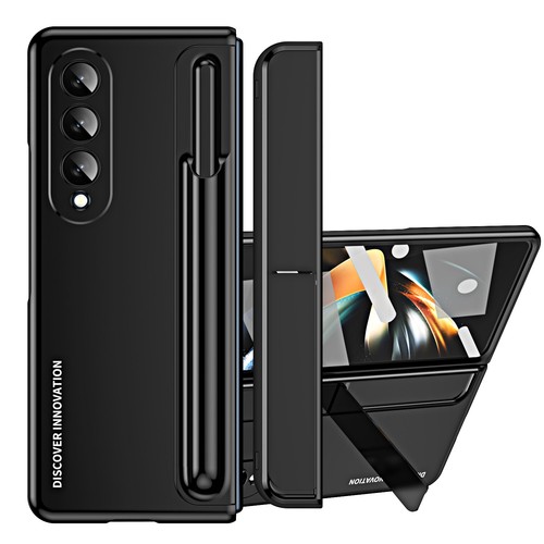 Für Samsung Galaxy Z Fold 5/4 Hart PC Scharnier Hülle mit verstecktem Ständer Stylus Stift - Bild 11 von 23