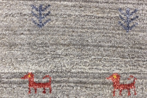 Hand-Knotted Indo-Gabbeh Oriental Round Rug Pictorial Carpet Room Décor 5X5 ft - Picture 8 of 12