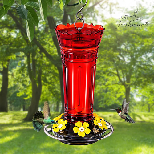Hummingbird Feeder for Outdoors Hanging, 18 OZ Humming Birds Feeders - Picture 6 of 15