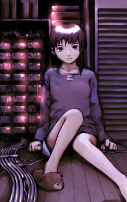 lain ポスター Serial Experiments Lain Poster Cyberpunk Illustration by
