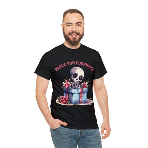 Halloween skeleton gift box t shirt men and women spooky Unisex Heavy Cotton Tee - Bild 6 von 73