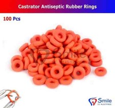 100 Pieces Castrator Rings Castration Bander Docking For Lamb Goat Sheep Cattle