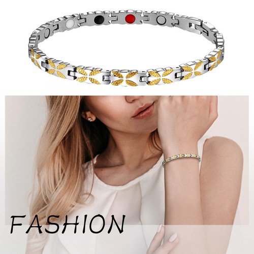 6MM Titanium Steel Magnetic Bracelet for Women Therapy Health Bangle Pain Relief - Picture 5 of 29