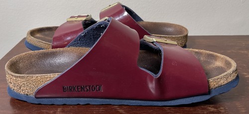 Birkenstock Arizona Big Buckle Burgundy Gold Buckle 38 (7) - Blaue Sohle Must C - Bild 5 von 6