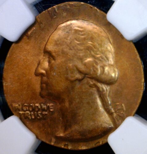 1967 ERROR NGC MS64 Off Metal Washington Quarter Cent Wrong PLANCHET CH BU Coin - Picture 3 of 4