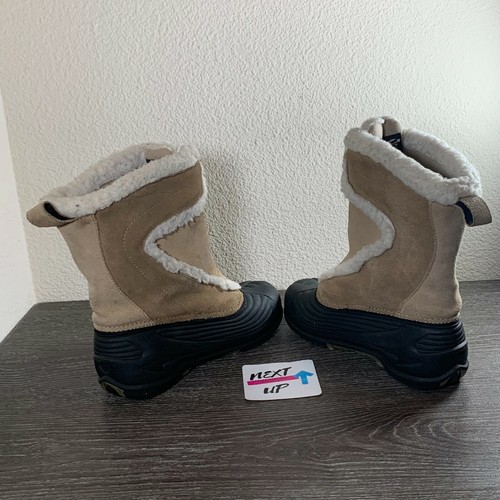 Columbia Unisex Kids Black Tan Suede Round Toe Comfort Snow Boots Size US 3 - Picture 6 of 10
