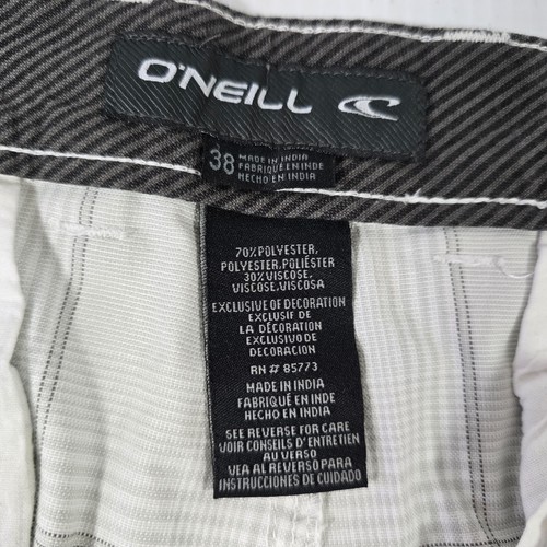 O'Neill Intersect Walking Shorts Men's 38 Light Gray Plaid Surf Skate - Picture 10 of 10