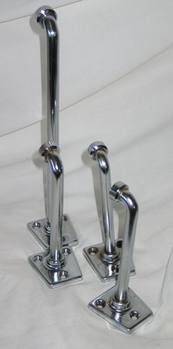 4 Vintage Knape & Vogt 'KV' Industrial Steel Chrome Wall Hooks - Picture 2 of 4