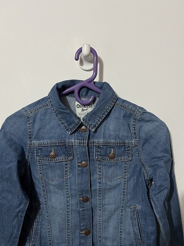 Nueva con etiquetas Chaqueta de Jean para Niñas OSHKOSH B'gosh Mediana Azul Denim Botones Talla 12 - Imagen 2 de 6