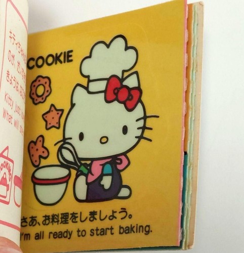Vintage 1976 Sanrio Hello Kitty’s Cookbook Mini Seal Sticker Book Japan - Picture 3 of 6