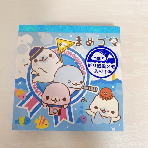 Mamegoma Memo Pad 2 Set Notepad Stationery Sea Animals Blue Kawaii San-X Japan - Picture 6 of 24