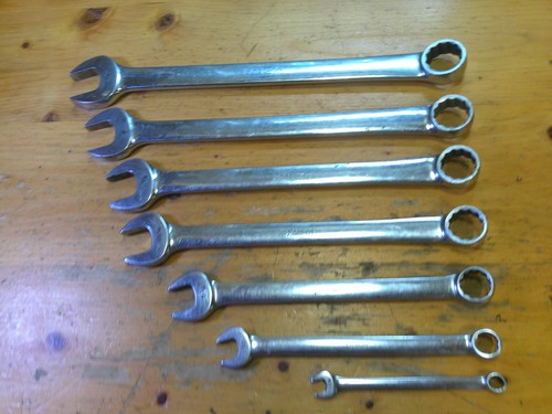 USA OLD UNDERLINE 1966 1967 LOT 7 SNAP ON SAE OPEN BOX END WRENCH SET 1" - 5/16" - Bild 16 von 24