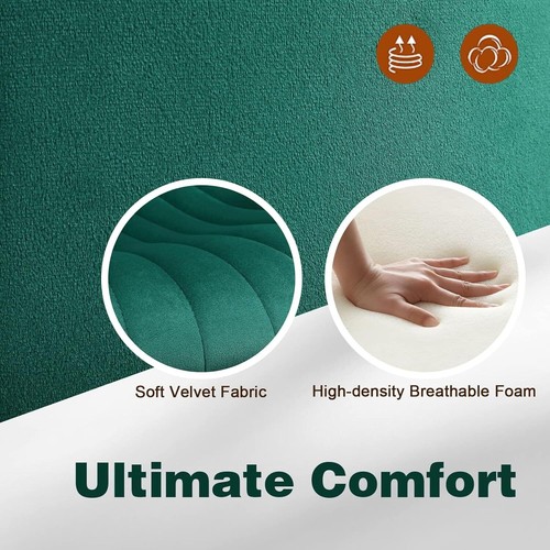 Modern Bar Stools Set of 2, Velvet Height Adjustable Swivel Barstools, 3 Color - Picture 33 of 36