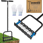New ListingManual Aerator Lawn Tool with Spring Base and 14 Steel Spike,Automatic Dirt and