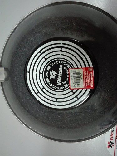 Wok Padella Antiaderente Induzione in Acciaio Vetrificato 35 cm K2 Vitrinor - Foto 3 di 4