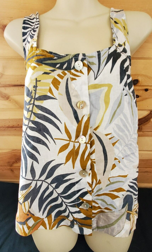C&C California 100% Linen Safari Camisole Top Extra Small - Picture 2 of 7