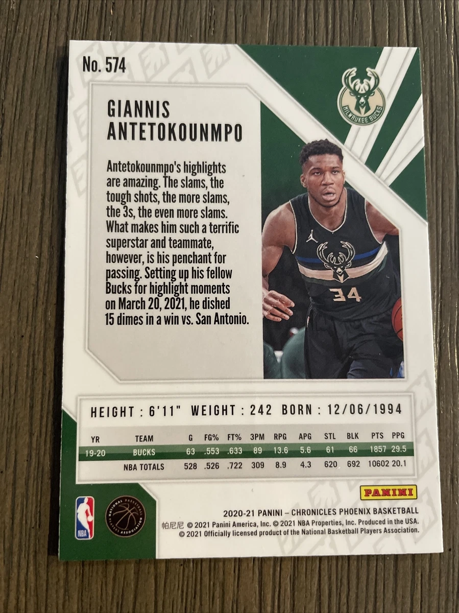 2020 21 Panini Chronicles Basketball Giannis Antetokounmpo