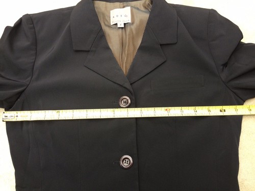 2 pc ADEC2 Philippe Adec Women Business Pant suit Black size 34 (2) - Picture 10 of 19