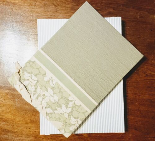 New in Box MOLLY WEST Handbound Books ALBUM/ SCRAPBOOK 13⅞ x 10" Green Cream - Picture 2 of 11
