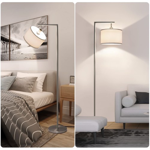 Floor Lamps For Living Room Standing Lamp Tall With Adjustable Silk Shade Modern - Picture 8 of 8
