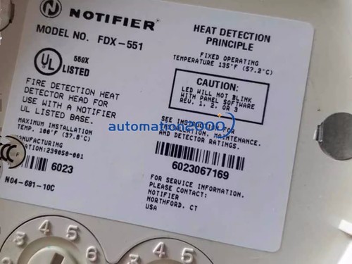 Detector de Temperatura Inteligente 1PCS NUEVO NOTIFIER FDX-551 - Imagen 2 de 3