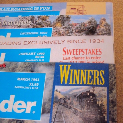 Lot 19 Model Railroader Magazine between 1992 - 1996 Train Track Plan Hobby - Picture 7 of 7