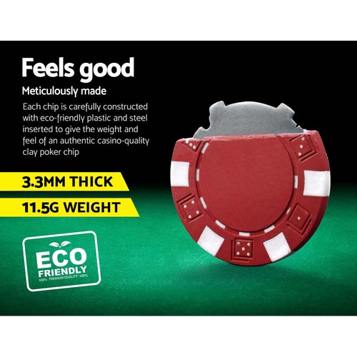 NNEDSZ Poker Chip Set 1000PC Chips TEXAS HOLDEM Casino Gambling Dice Cards - Picture 4 of 7