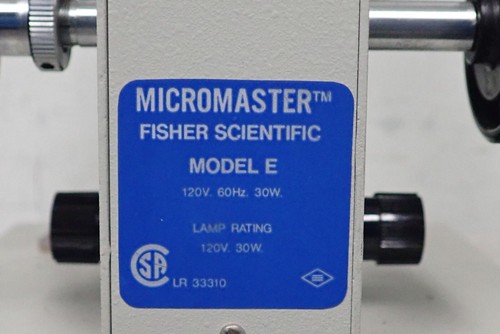 Fisher Scientific Micromaster Model E Mikroskop mit 4 Objektiven & 10x Okular - Bild 18 von 20